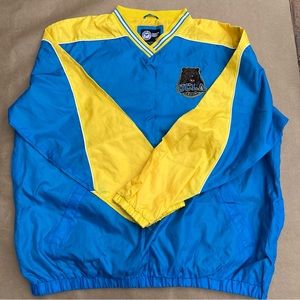 RARE VTG Stuff Collegiate UCLA BRUINS  Pullover Windbreaker Long Sleeve Sz XXL